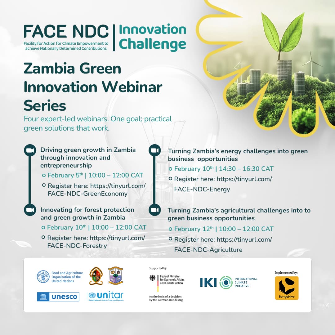 FACE NDC Green Innovation Challenge — Zambia Green Innovation Webinar Series - 1